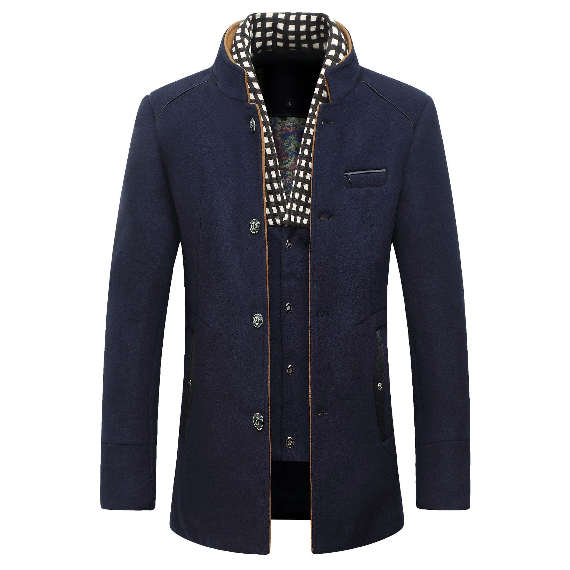 Fashion Men's Wool jacket Clas - Wool Coat Peacoat review and price