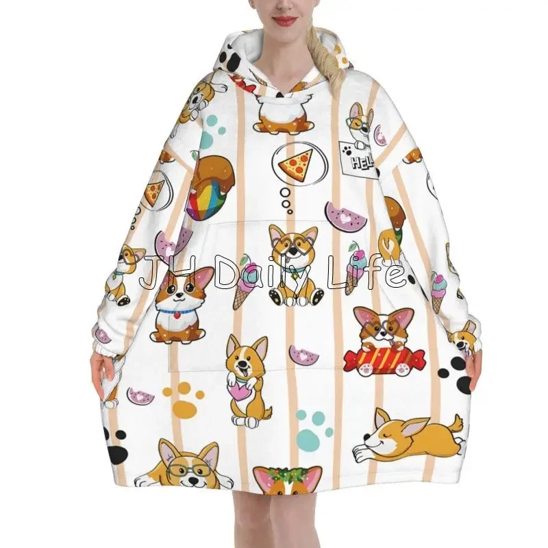 Cute Corgi Dog Wearable Hoodie - Sherpa Hoodie Fleece review and price