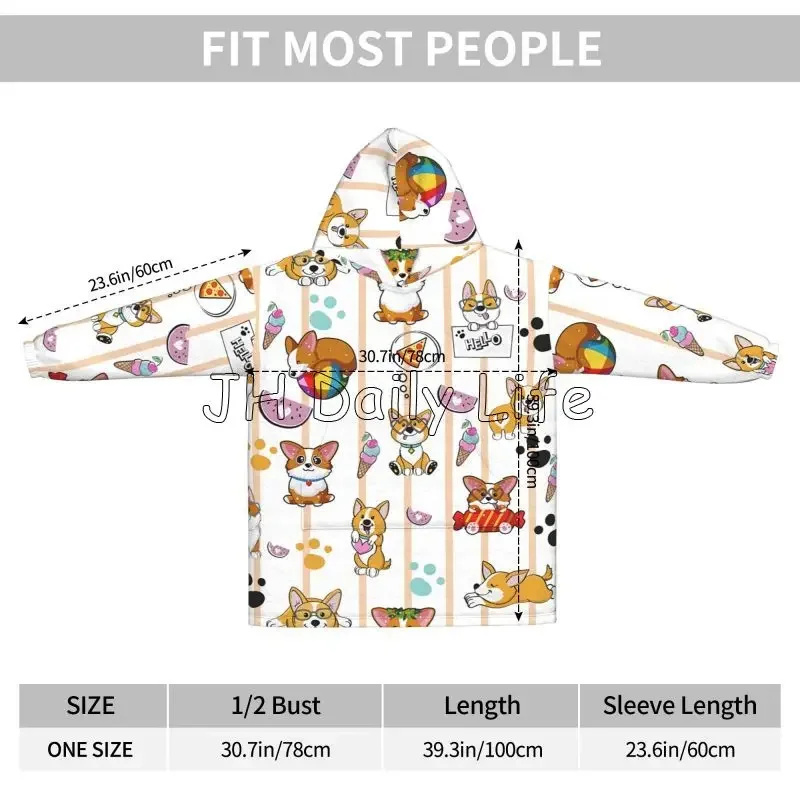 Cute Corgi Dog Wearable Hoodie - Sherpa Hoodie Fleece review and price