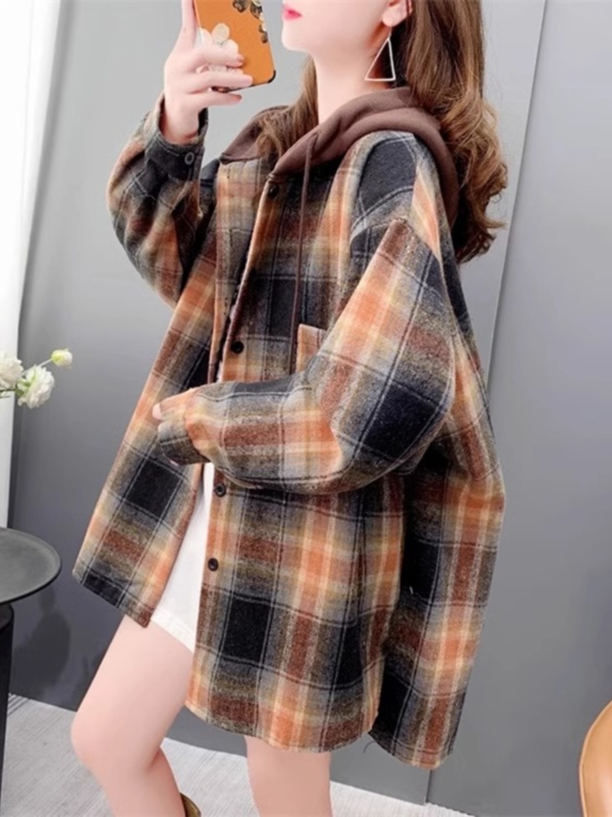 Women's Oversized Plaid Flanne - Flannel Shirt Lined review and price