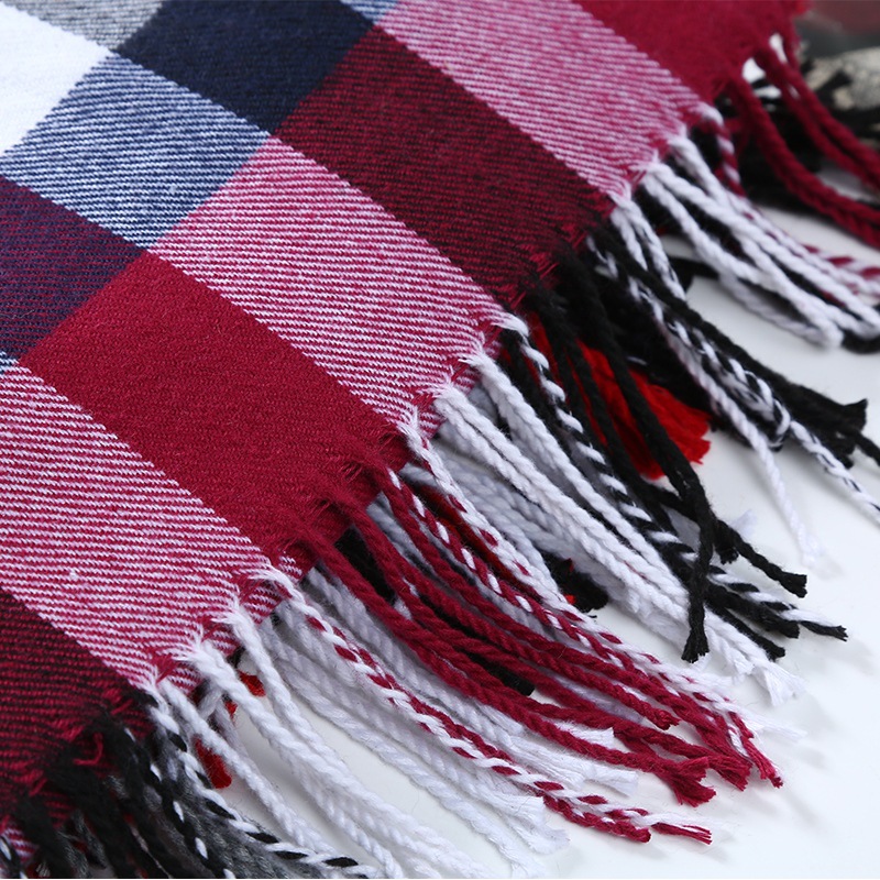 Winter Men Scarf Plaid Stripe  - Wool Scarf Men review and price