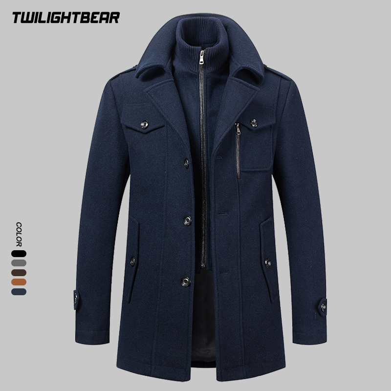 Winter Men's Wool Coat Oversiz - Wool Coat Peacoat review and price