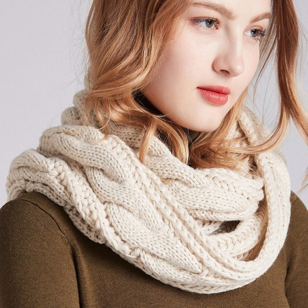 Elegant Solid Color Knitted Sc - Wool Scarf Men review and price