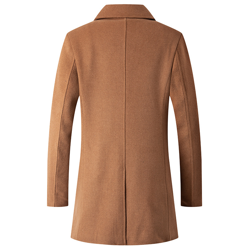 Double Breasted Coat Men Peaco - Wool Coat Peacoat review and price